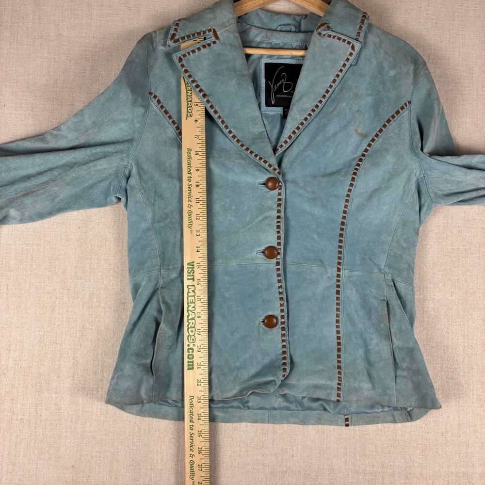Vintage Wilsons Leather Venus Williams RARE Blue Suede Leather Full Set XL - Picture 15 of 16